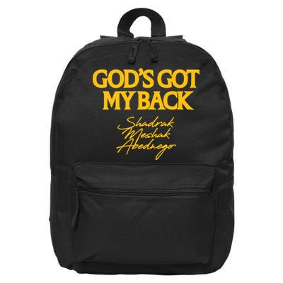 God’S Got My Back Shadrach Meshach Abednego 16 in Basic Backpack