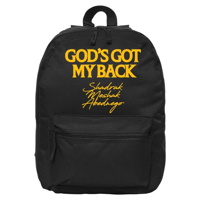 God’S Got My Back Shadrach Meshach Abednego 16 in Basic Backpack