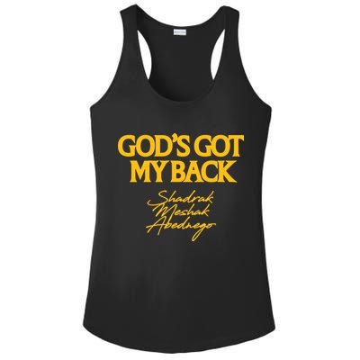 God’S Got My Back Shadrach Meshach Abednego Ladies PosiCharge Competitor Racerback Tank
