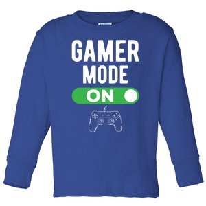 Gaming Game Mode On Controller Gift Video Games Multiplayer Funny Gift Toddler Long Sleeve Shirt