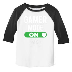 Gaming Game Mode On Controller Gift Video Games Multiplayer Funny Gift Toddler Fine Jersey T-Shirt