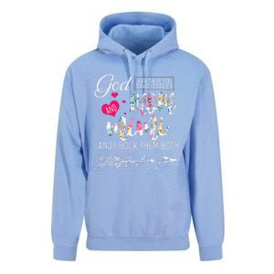 God Gifted Me Two Titles Mom And Mimi Flower MotherS Day Unisex Surf Hoodie