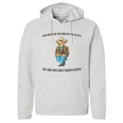 God Grant Me The Serenity To Accept The Vibes Performance Fleece Hoodie