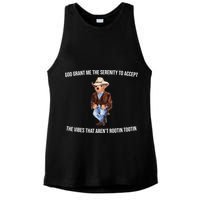 God Grant Me The Serenity To Accept The Vibes That Aren’t Rootin Tootin Ladies PosiCharge Tri-Blend Wicking Tank
