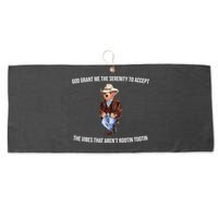 God Grant Me The Serenity To Accept The Vibes That Aren’t Rootin Tootin Large Microfiber Waffle Golf Towel