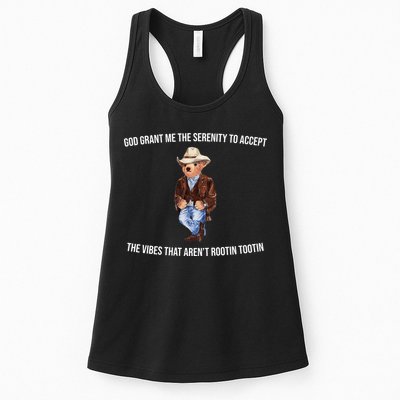God Grant Me The Serenity To Accept The Vibes That Aren’t Rootin Tootin Womens Tank Top