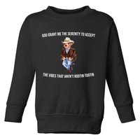 God Grant Me The Serenity To Accept The Vibes That Aren’t Rootin Tootin Toddler Sweatshirt