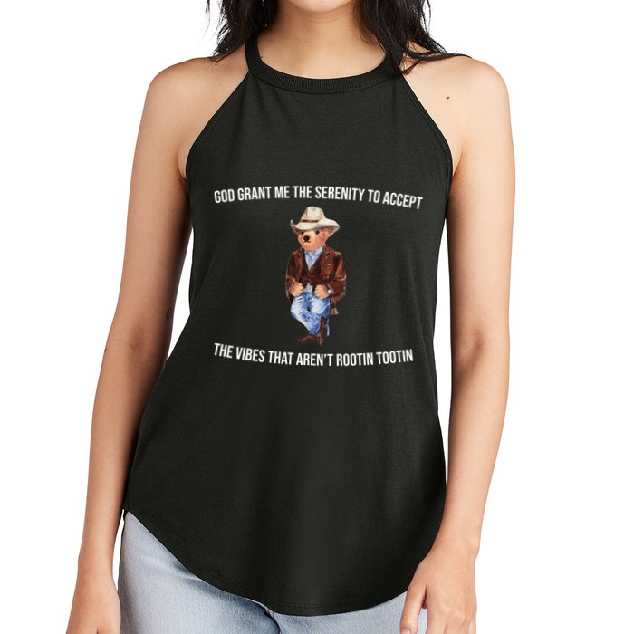 God Grant Me The Serenity To Accept The Vibes That Aren’t Rootin Tootin Women's Perfect Tri Rocker Tank