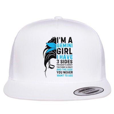 Gemini Girl May Birthday June Gemini Zodiac Sign Horoscope Flat Bill Trucker Hat