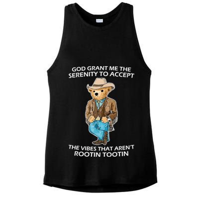 God Grant Me The Serenity To Accept The Vibes That Aren’t Rootin Tootin Ladies PosiCharge Tri-Blend Wicking Tank