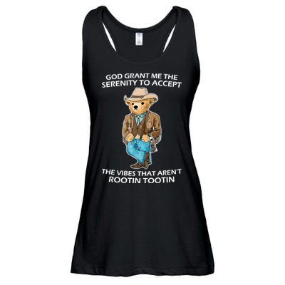 God Grant Me The Serenity To Accept The Vibes That Aren’t Rootin Tootin Ladies Essential Flowy Tank