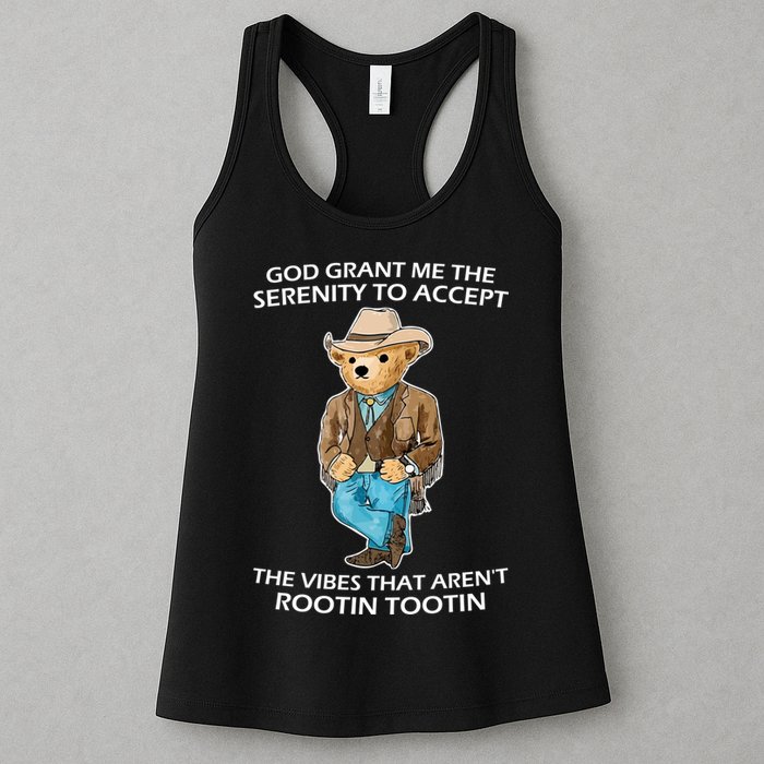 God Grant Me The Serenity To Accept The Vibes That Aren’t Rootin Tootin Womens Tank Top