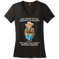 God Grant Me The Serenity To Accept The Vibes That Aren’t Rootin Tootin Women's V-Neck T-Shirt