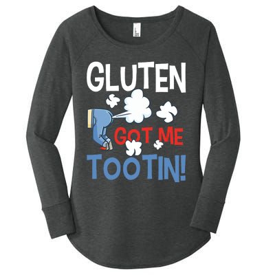 Gluten Got Me Tootin Gluten Allergy Celiac Disease Women's Perfect Tri Tunic Long Sleeve Shirt