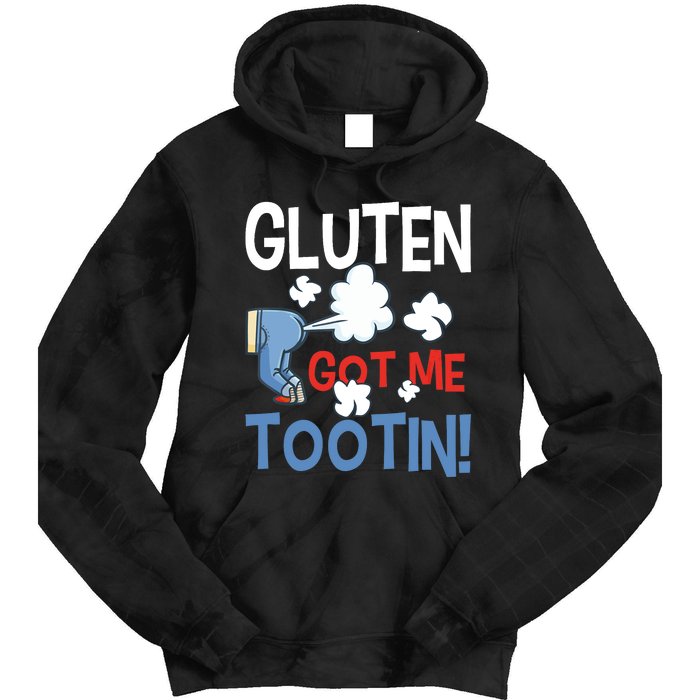 Gluten Got Me Tootin Gluten Allergy Celiac Disease Tie Dye Hoodie