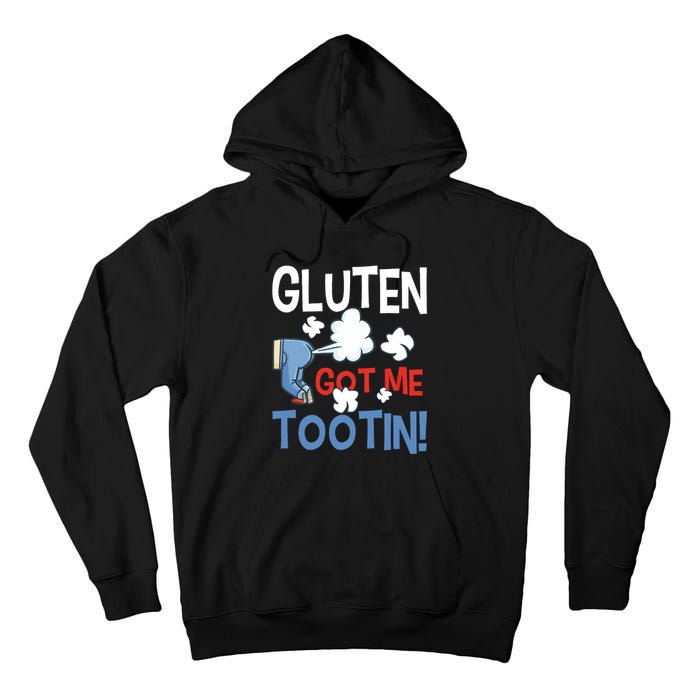 Gluten Got Me Tootin Gluten Allergy Celiac Disease Tall Hoodie