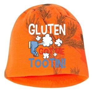 Gluten Got Me Tootin Gluten Allergy Celiac Disease Kati - Camo Knit Beanie