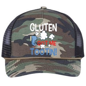 Gluten Got Me Tootin Gluten Allergy Celiac Disease Retro Rope Trucker Hat Cap