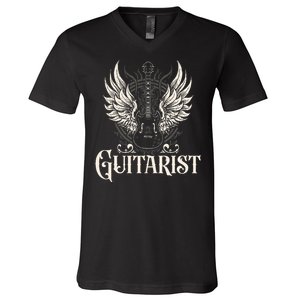 Guitarist Guitars Musician Guitar Player V-Neck T-Shirt