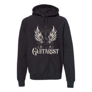 Guitarist Guitars Musician Guitar Player Premium Hoodie