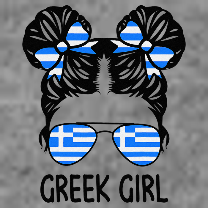 Greek Girl Messy Hair Greece Pride Patriotic Toddler Sweatshirt