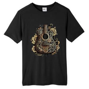 Guitar Graphic Music Lover Acoustic Guitar Musician Floral Tall Fusion ChromaSoft Performance T-Shirt