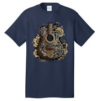 Guitar Graphic Music Lover Acoustic Guitar Musician Floral Tall T-Shirt