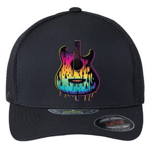 Guitar Graphic Music Lover Acoustic Guitar Player Musician Flexfit Unipanel Trucker Cap