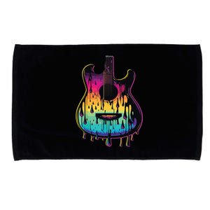 Guitar Graphic Music Lover Acoustic Guitar Player Musician Microfiber Hand Towel