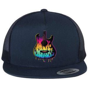 Guitar Graphic Music Lover Acoustic Guitar Player Musician Flat Bill Trucker Hat