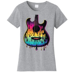 Guitar Graphic Music Lover Acoustic Guitar Player Musician Women's T-Shirt