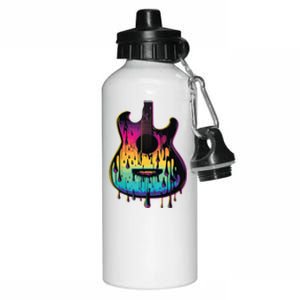 Guitar Graphic Music Lover Acoustic Guitar Player Musician Aluminum Water Bottle