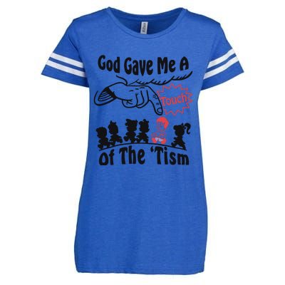 God Gave Me A Touch Of The ’Tism Enza Ladies Jersey Football T-Shirt