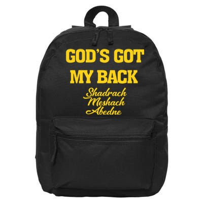 Gods Got My Back Shadrach Meshach Abedne Lake 16 in Basic Backpack