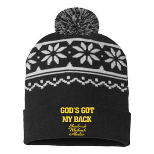 Gods Got My Back Shadrach Meshach Abedne Lake USA-Made Snowflake Beanie