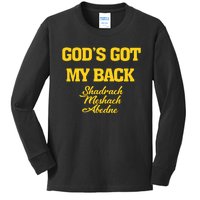 Gods Got My Back Shadrach Meshach Abedne Lake Kids Long Sleeve Shirt