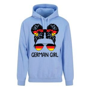 German Girl Messy Hair Germany Pride Patriotic Unisex Surf Hoodie