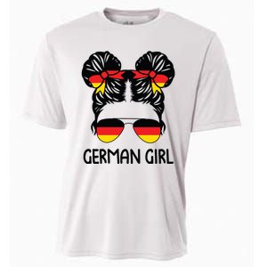 German Girl Messy Hair Germany Pride Patriotic Cooling Performance Crew T-Shirt