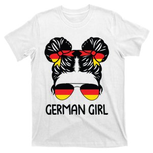 German Girl Messy Hair Germany Pride Patriotic T-Shirt