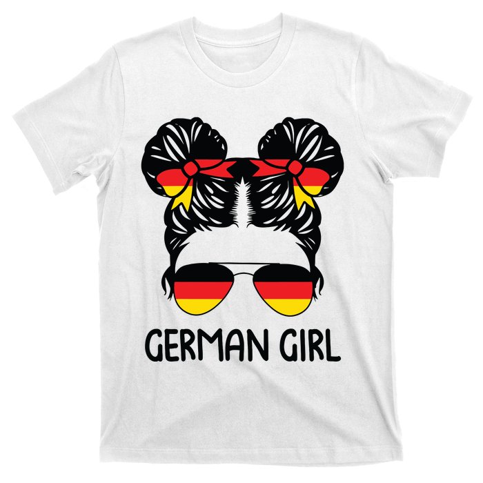 German Girl Messy Hair Germany Pride Patriotic T-Shirt