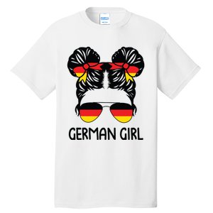 German Girl Messy Hair Germany Pride Patriotic Tall T-Shirt