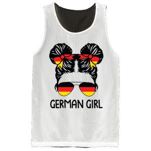 German Girl Messy Hair Germany Pride Patriotic Mesh Reversible Basketball Jersey Tank