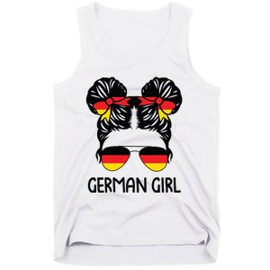 German Girl Messy Hair Germany Pride Patriotic Tank Top