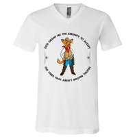 God grant me serenity to accept vibes Aren't Rootin Tootin V-Neck T-Shirt