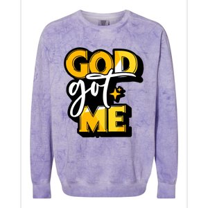 God Got Me Swag Team Cool Sneaker Matching Perfect Gift Idea Trending Colorblast Crewneck Sweatshirt