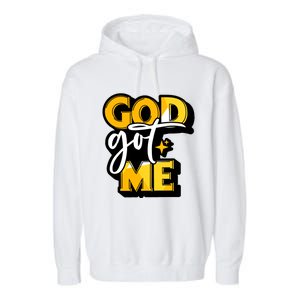 God Got Me Swag Team Cool Sneaker Matching Perfect Gift Idea Trending Garment-Dyed Fleece Hoodie