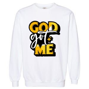 God Got Me Swag Team Cool Sneaker Matching Perfect Gift Idea Trending Garment-Dyed Sweatshirt