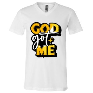 God Got Me Swag Team Cool Sneaker Matching Perfect Gift Idea Trending V-Neck T-Shirt