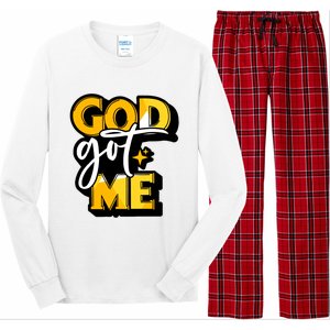 God Got Me Swag Team Cool Sneaker Matching Perfect Gift Idea Trending Long Sleeve Pajama Set