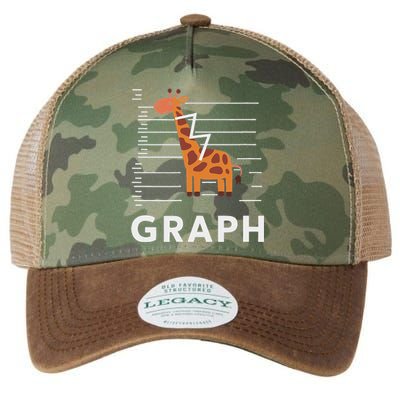 GRaph Giraffe Mathematician Funny Animal Pun Legacy Tie Dye Trucker Hat